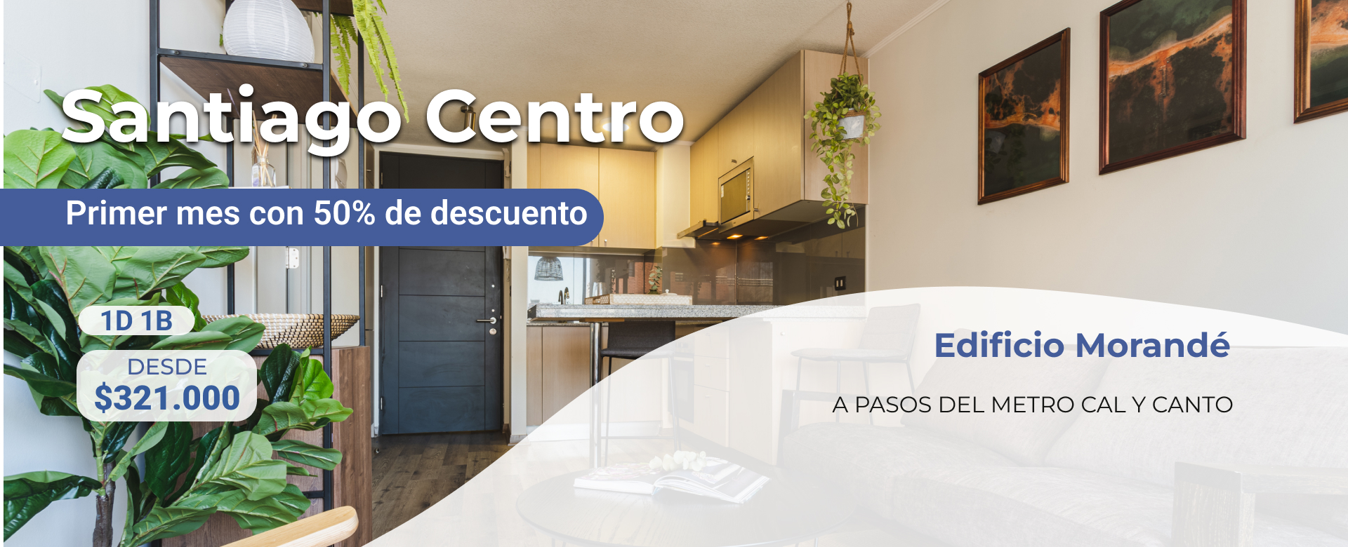 Arrienda departamento cal y canto metro santiago centro departamento semiamoblado con 50% de descuento bajos gastos comunes y opción de arrendar sin aval