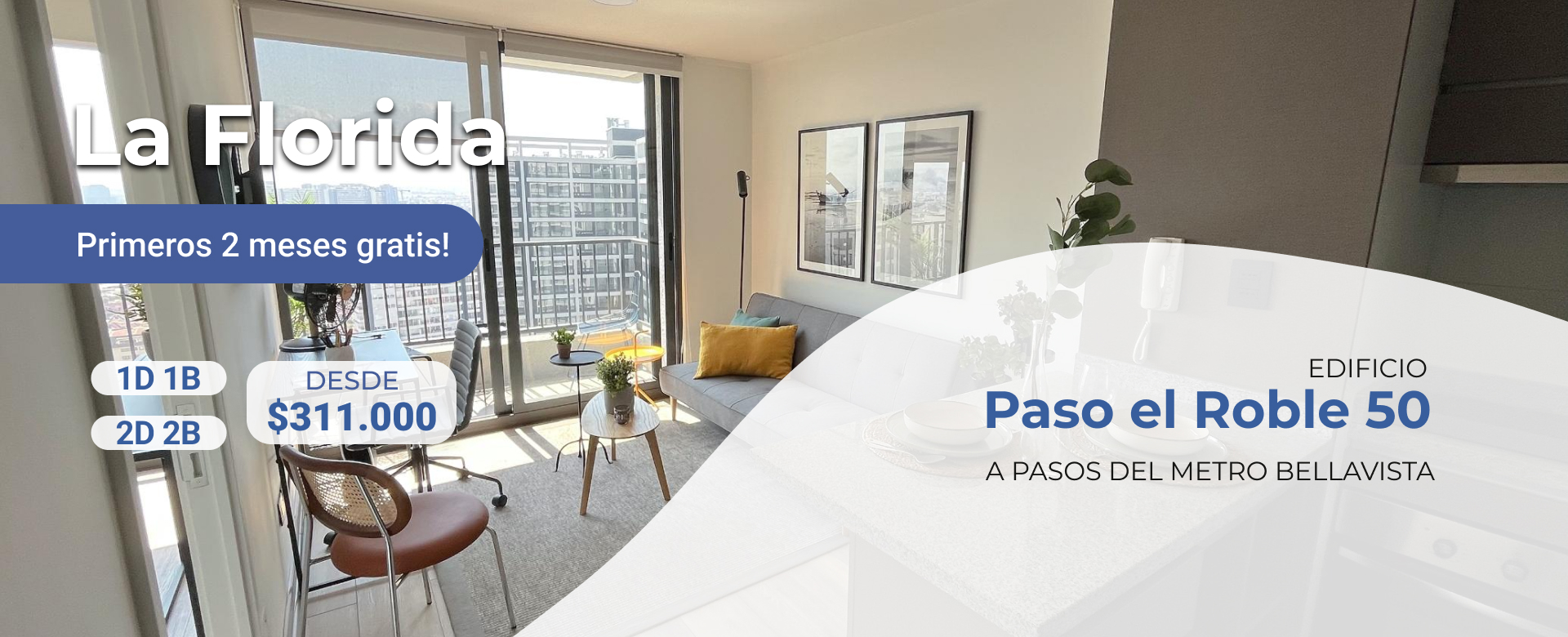 Arriendo departamento la Florida semiamoblado 1 dormitorio 1 baño sin aval cerca del metro