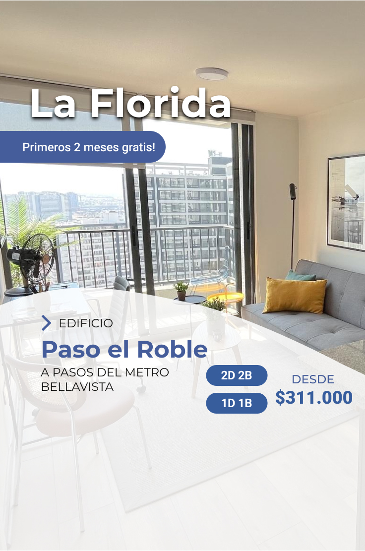Arriendo departamento la Florida semiamoblado 1 dormitorio 1 baño sin aval cerca del metro
